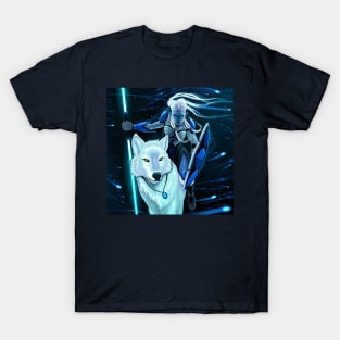 Elf with white wolf T-Shirt